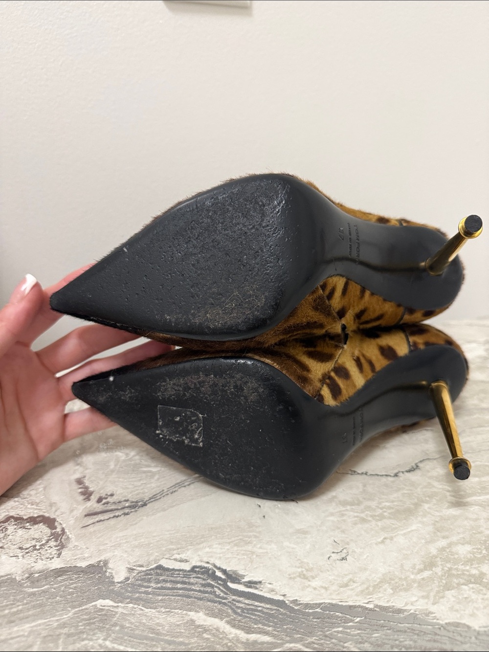 Tom Ford leopard pony hair booties. Size 37 - Picture 4 of 6